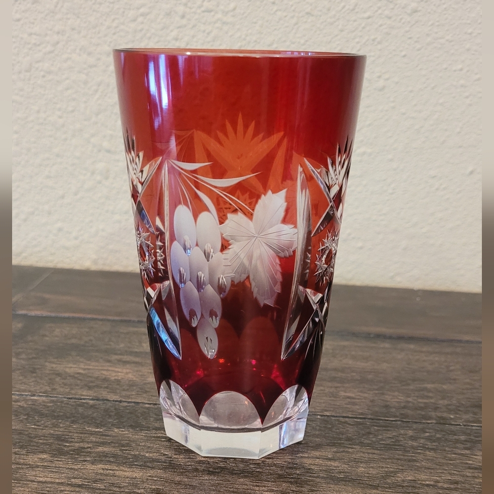 Vintage Nachtmann Highball Lead Crystal Handblown Collored Glass 1 - Picture 3 of 4